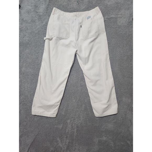 ** VTG Levi Jeans Women Size 16 White carpenter jeans 90s 58946-5508 - Picture 1 of 7